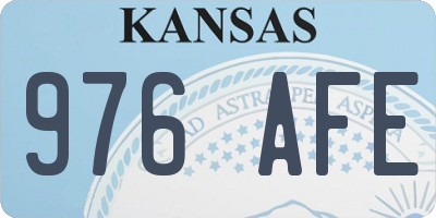 KS license plate 976AFE