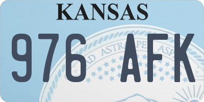 KS license plate 976AFK
