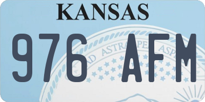 KS license plate 976AFM