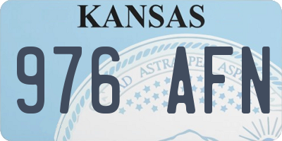 KS license plate 976AFN