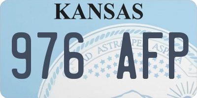 KS license plate 976AFP