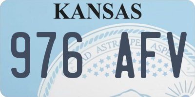 KS license plate 976AFV