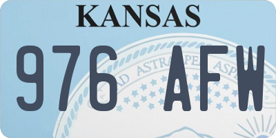KS license plate 976AFW