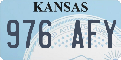 KS license plate 976AFY