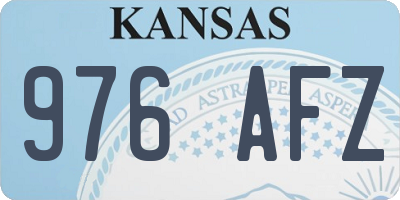 KS license plate 976AFZ