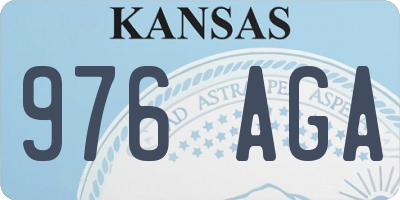 KS license plate 976AGA