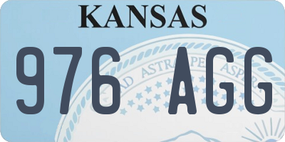 KS license plate 976AGG
