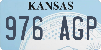 KS license plate 976AGP