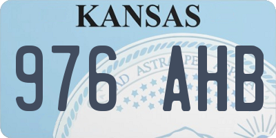 KS license plate 976AHB