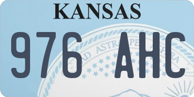 KS license plate 976AHC