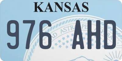 KS license plate 976AHD