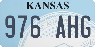 KS license plate 976AHG