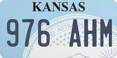 KS license plate 976AHM