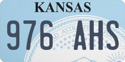 KS license plate 976AHS