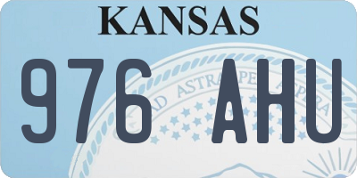 KS license plate 976AHU