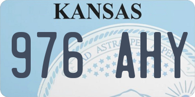 KS license plate 976AHY