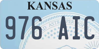 KS license plate 976AIC
