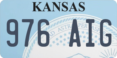 KS license plate 976AIG