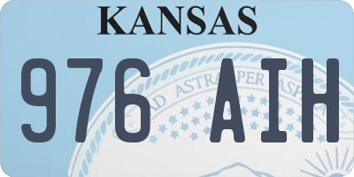 KS license plate 976AIH