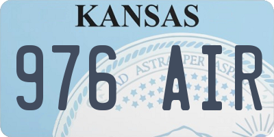 KS license plate 976AIR