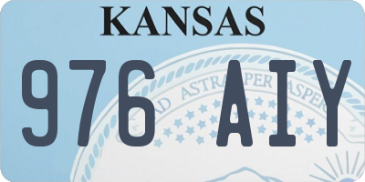 KS license plate 976AIY