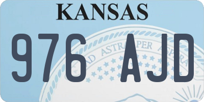 KS license plate 976AJD