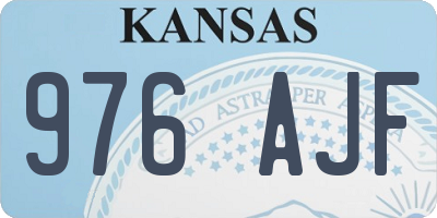 KS license plate 976AJF