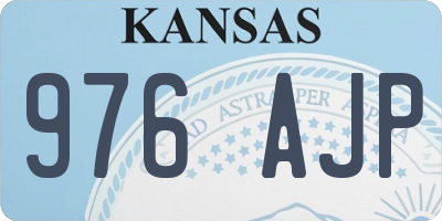 KS license plate 976AJP