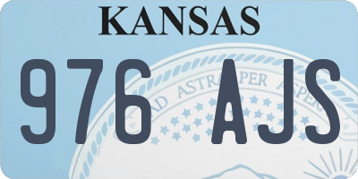 KS license plate 976AJS