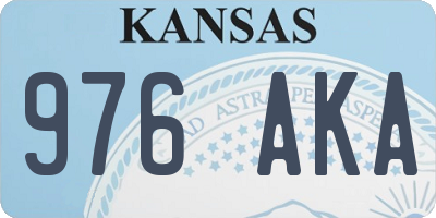 KS license plate 976AKA