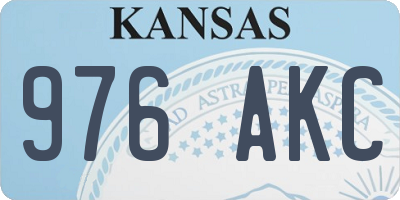 KS license plate 976AKC