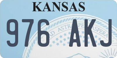 KS license plate 976AKJ