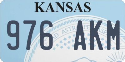 KS license plate 976AKM
