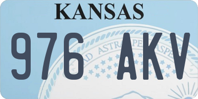 KS license plate 976AKV