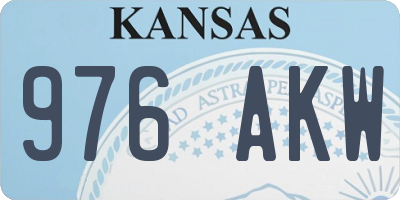 KS license plate 976AKW