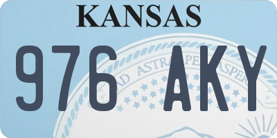 KS license plate 976AKY