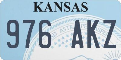 KS license plate 976AKZ