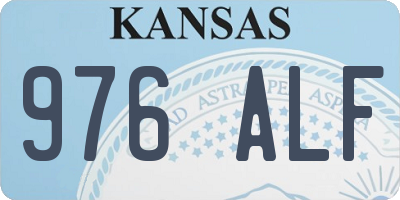 KS license plate 976ALF
