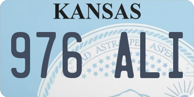 KS license plate 976ALI