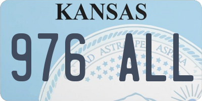 KS license plate 976ALL