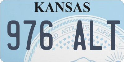 KS license plate 976ALT