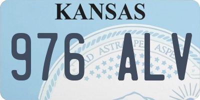 KS license plate 976ALV