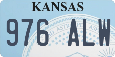 KS license plate 976ALW