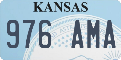 KS license plate 976AMA