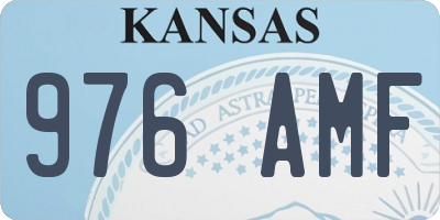 KS license plate 976AMF