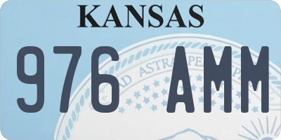 KS license plate 976AMM