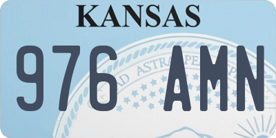 KS license plate 976AMN