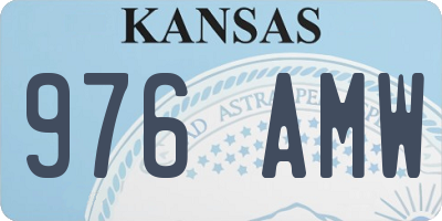 KS license plate 976AMW
