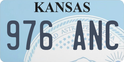 KS license plate 976ANC