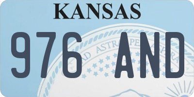 KS license plate 976AND